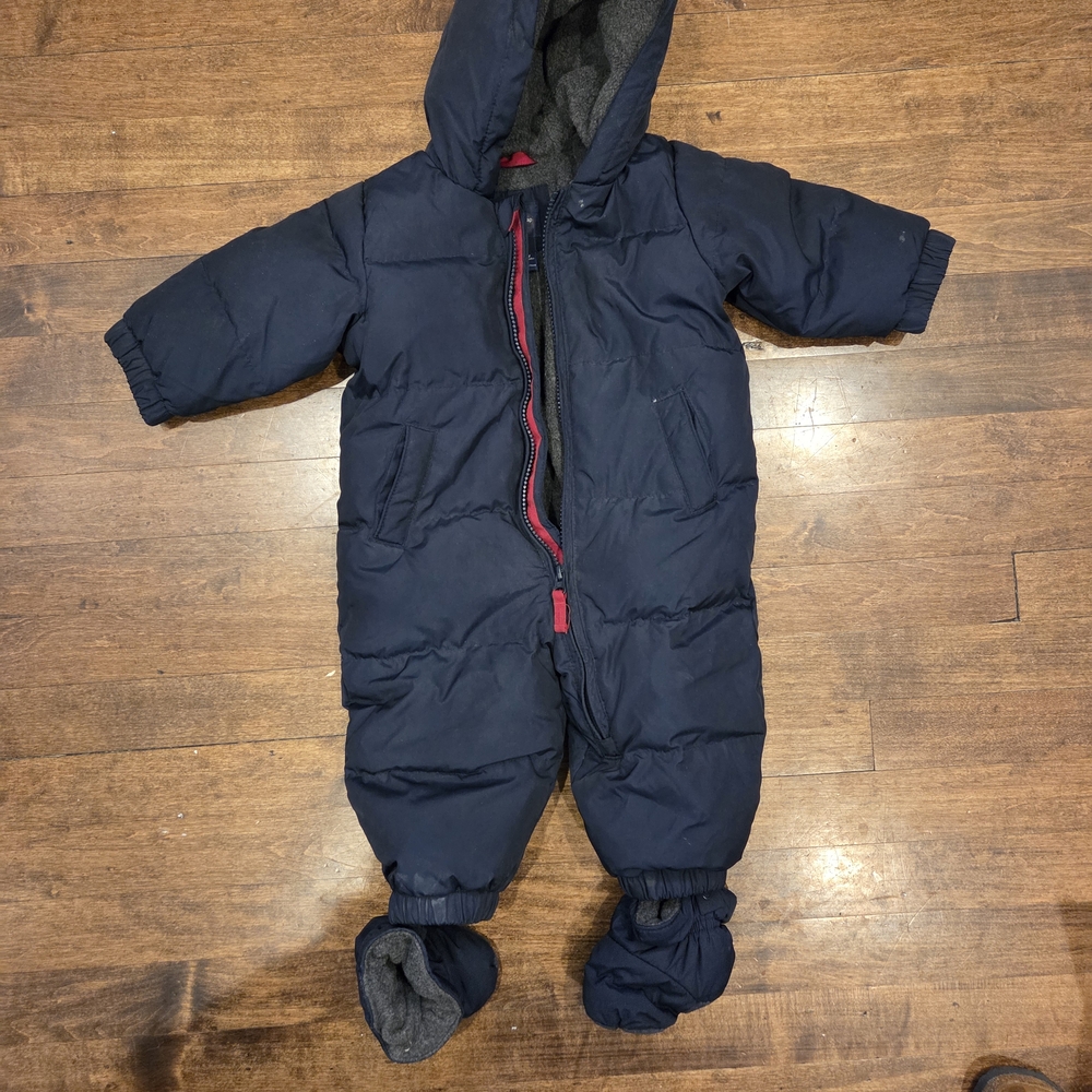 GAP Baby Snowsuit with Red Accent